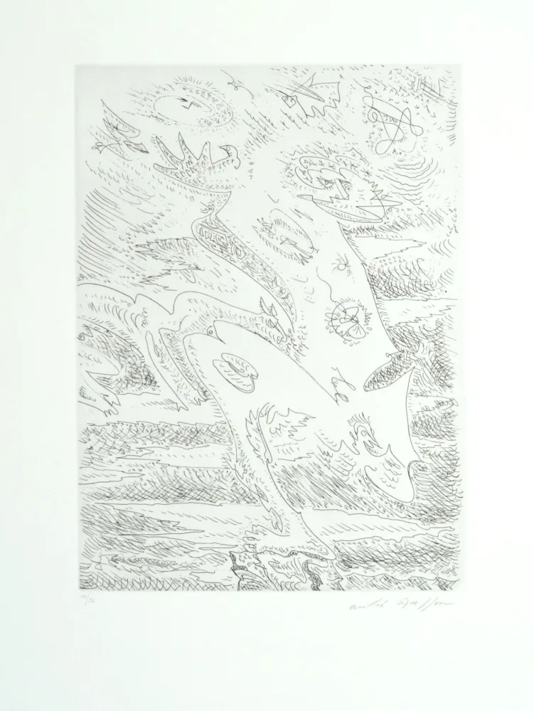 蚀刻版画 Masson - Métamorphose sur la cime