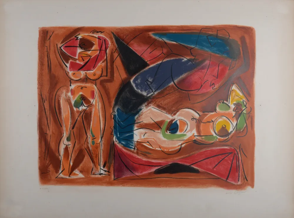 石版画 Masson - Odalisque, vers 1960 - Hand-signed