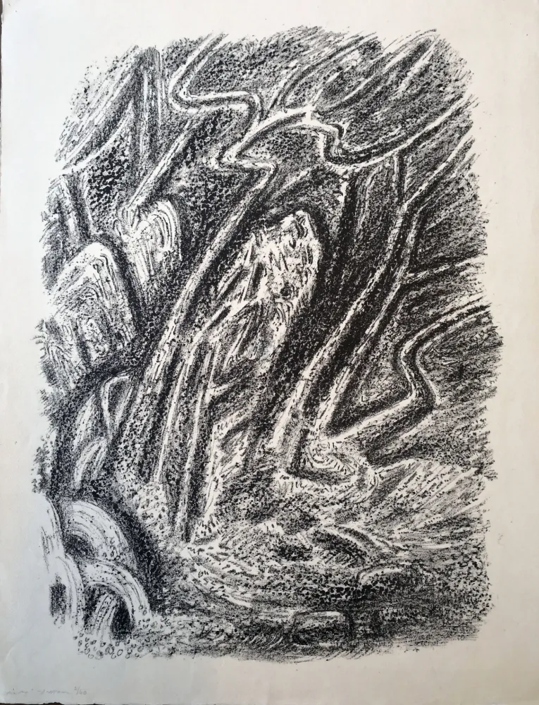 石版画 Masson - Paysage au Cascatelles