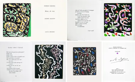 插图书 Masson - R. Desnos: MINES DE RIEN. 4 gravures originales en couleurs (1957).