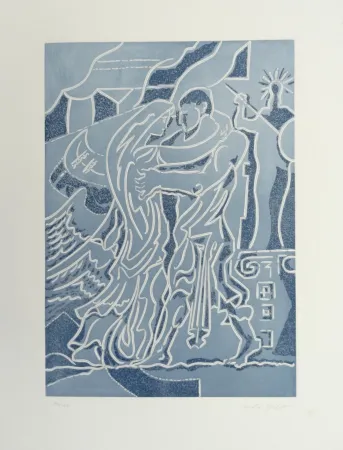 蚀刻版画 Masson - Retrouvailles des époux