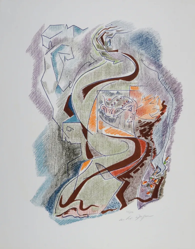 石版画 Masson - Sonnets de Louise Labé #1, 1972, Hand-signed!