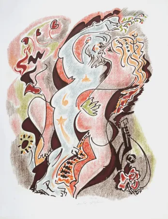 石版画 Masson - Sonnets de Louise Labé #3, 1972, Hand-signed!