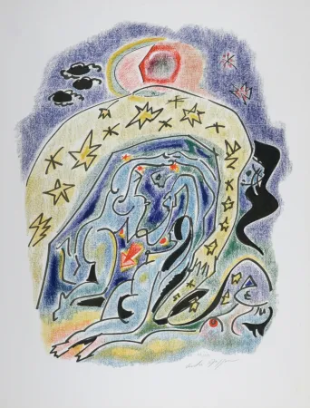 石版画 Masson - Sonnets de Louise Labé #8, 1972 - Hand signed!