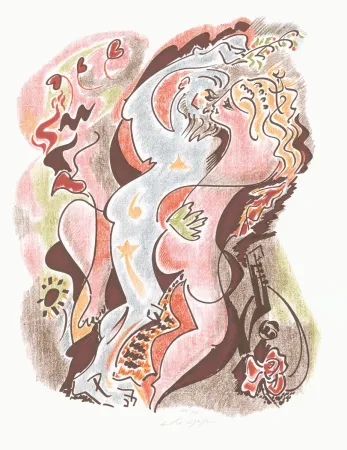 石版画 Masson - Sonnets Louise Labé