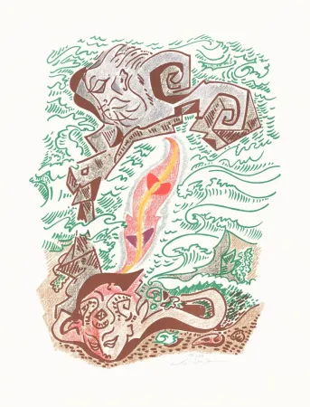 石版画 Masson - Sonnets Louise Labé