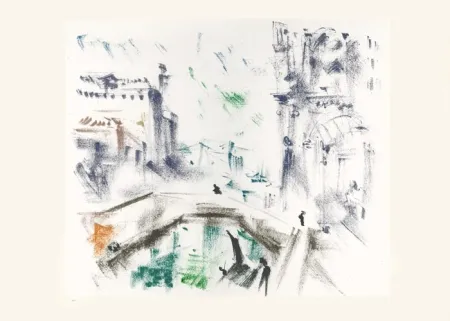 石版画 Masson - Un campo le matin (Voyage à Venise)