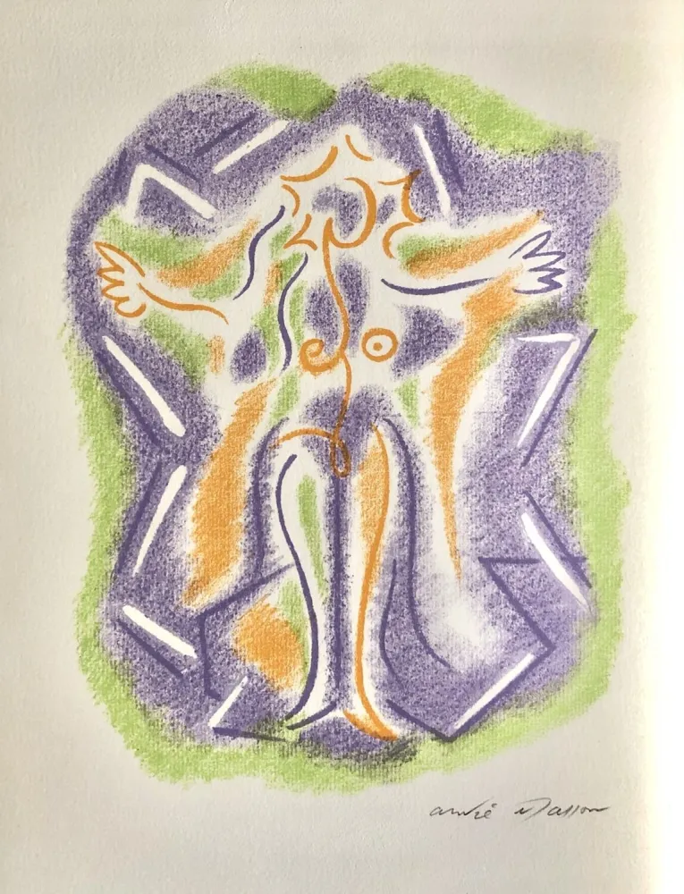 石版画 Masson - Une étoile de craie