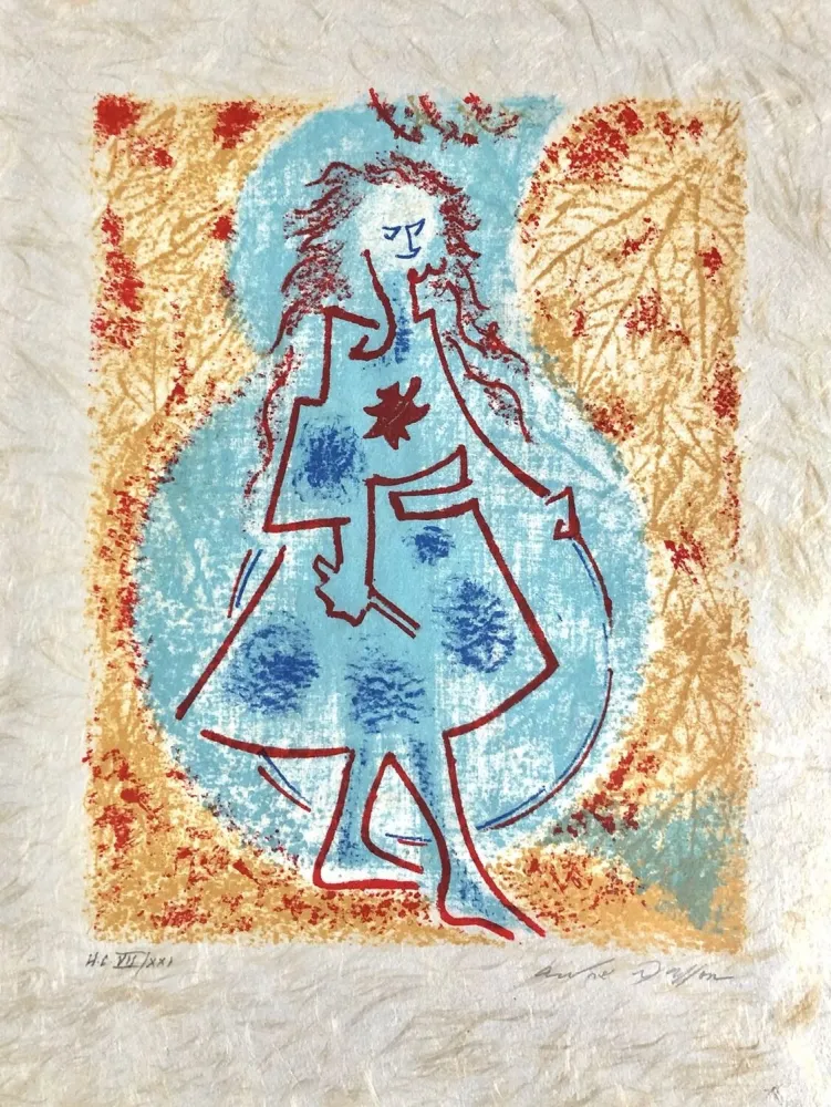 石版画 Masson - Une étoile de craie