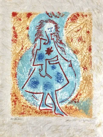 石版画 Masson - Une étoile de craie