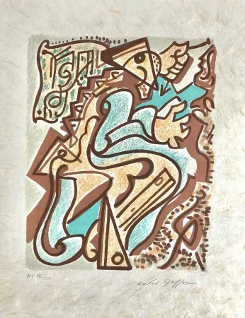 石版画 Masson - Une étoile de craie