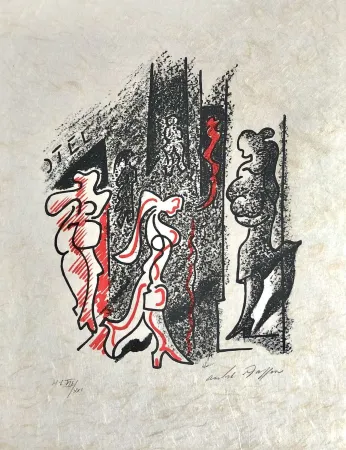 石版画 Masson - Une étoile de craie