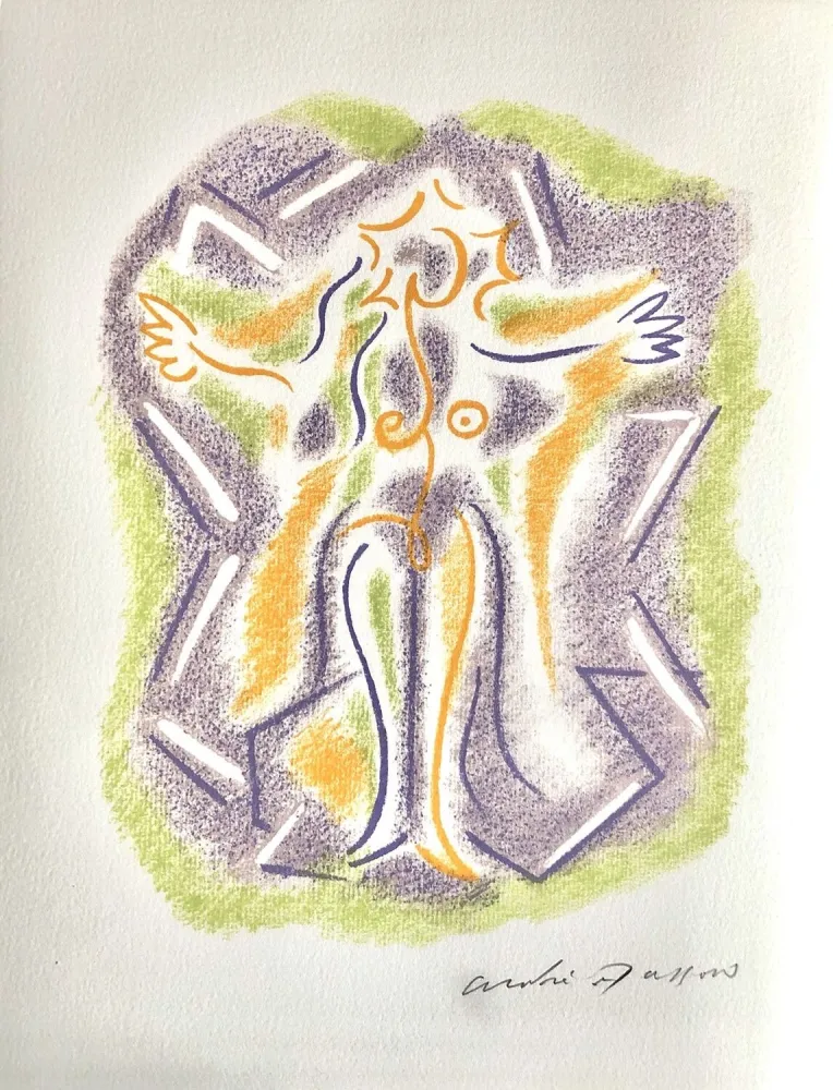 石版画 Masson - Une étoile de craie