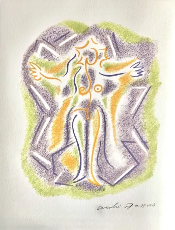 石版画 Masson - Une étoile de craie