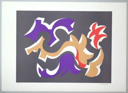 石版画 Mastroianni  - Composizione