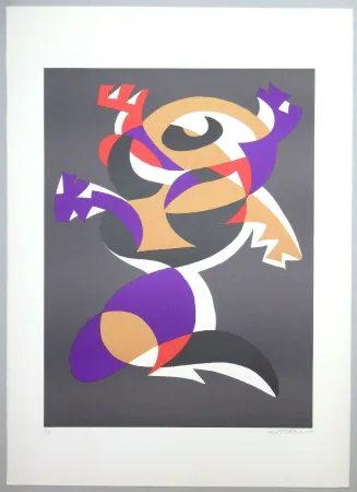 石版画 Mastroianni  - Composizione