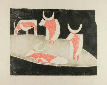 木刻 Mataré - Weide (Meadow)