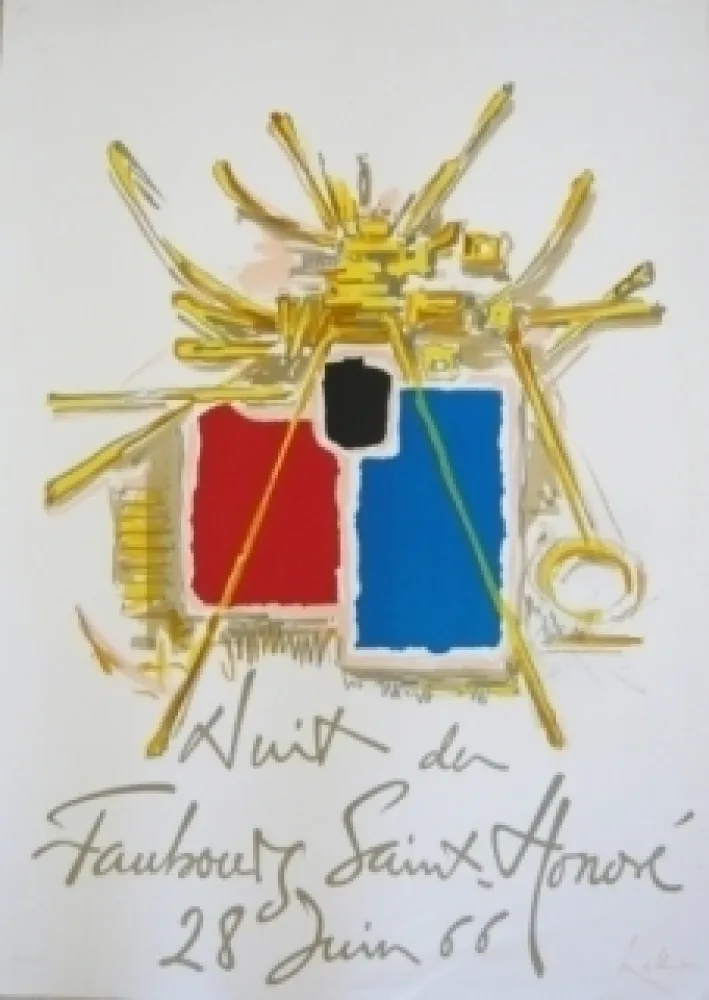 海报 Mathieu - Affiche Nuit du Faubourg Saint-Honoré 28 juin 66