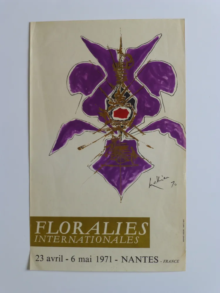 海报 Mathieu - Affiche pour les floralies de Nantes 1971