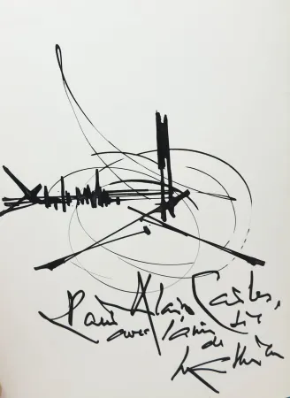 无技术 Mathieu - Georges Mathieu (1921-2012). Encre et pinceau. Signé. 