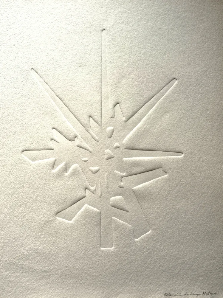 凸版印刷 Mathieu - Georges Mathieu (1921-2012) - Estampille signee a la main, '80-'90