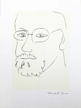 海报 Matisse (After) - Autoportrait de trois quarts