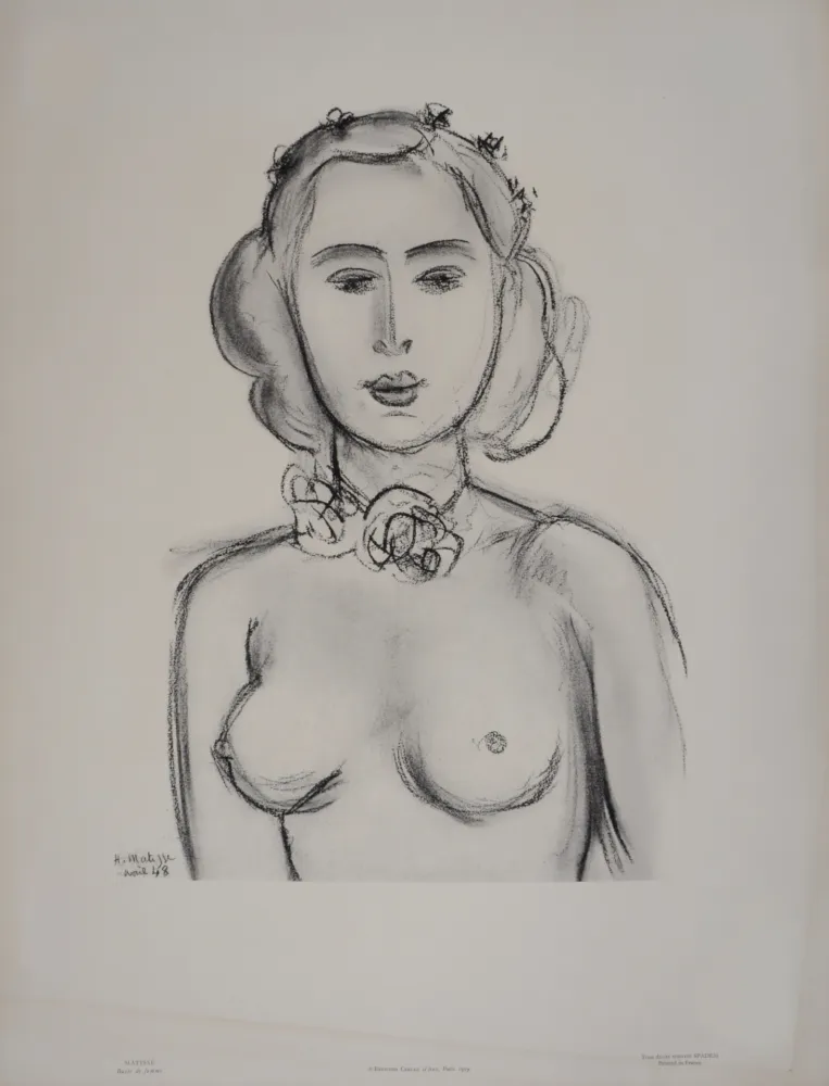 石版画 Matisse (After) - Buste de femme n° 1, 1959