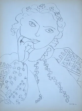 胶版印刷 Matisse (After) - Femme accoudée