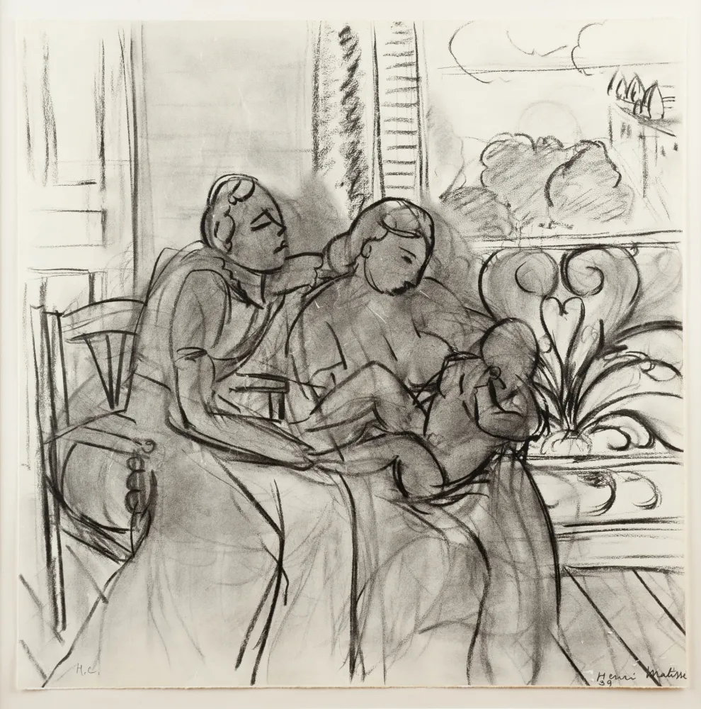 石版画 Matisse (After) - Maternité