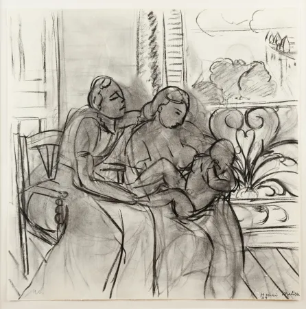 石版画 Matisse (After) - Maternité