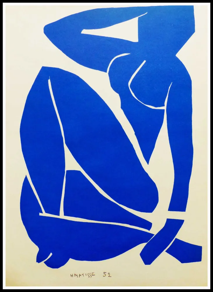 石版画 Matisse (After) - NU BLEU I