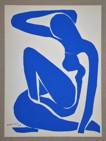 石版画 Matisse (After) - Nu bleu I.-1952