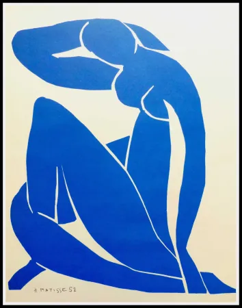 石版画 Matisse (After) - NU BLEU II