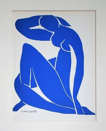石版画 Matisse (After) - Nu bleu II