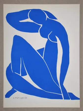石版画 Matisse (After) - Nu bleu II.-1952