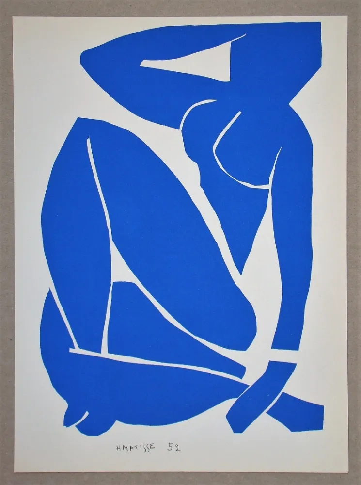 石版画 Matisse (After) - Nu bleu III.-1952