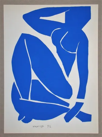 石版画 Matisse (After) - Nu bleu III.-1952