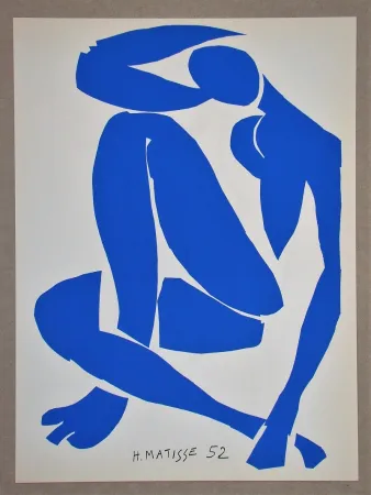 石版画 Matisse (After) - Nu bleu IV.-1952