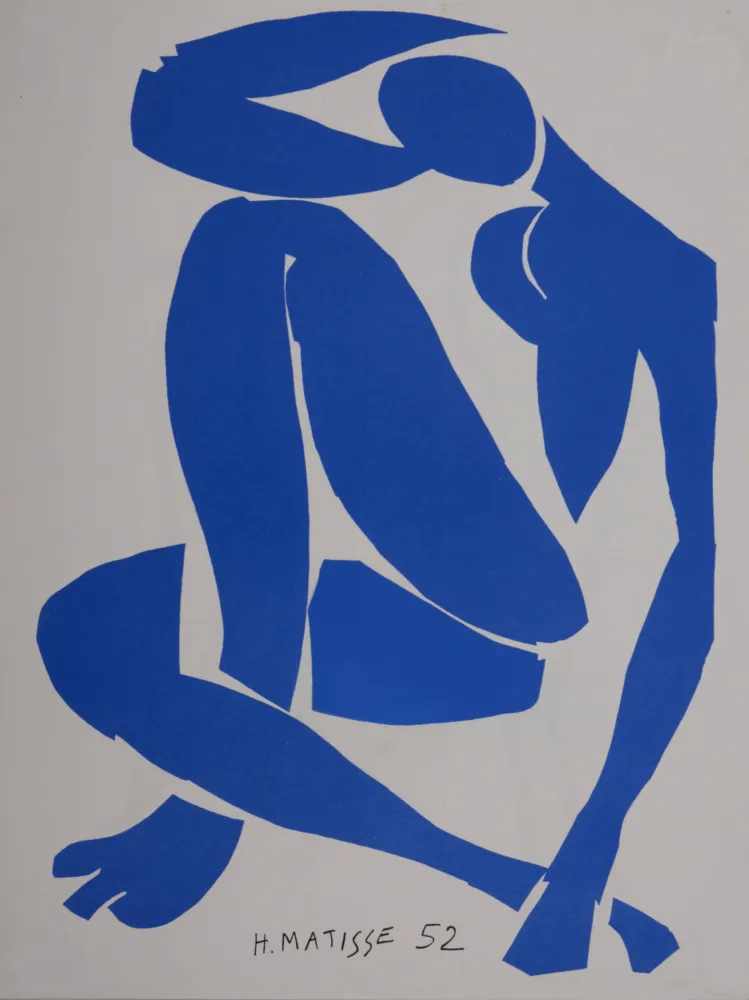 石版画 Matisse (After) - Nu Bleu IV, 1958