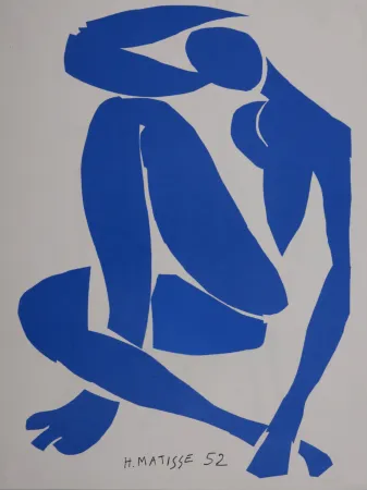 石版画 Matisse (After) - Nu Bleu IV, 1958