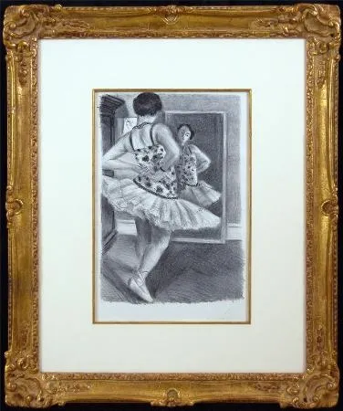 石版画 Matisse - Ballerina Standing In Front of a Mirror