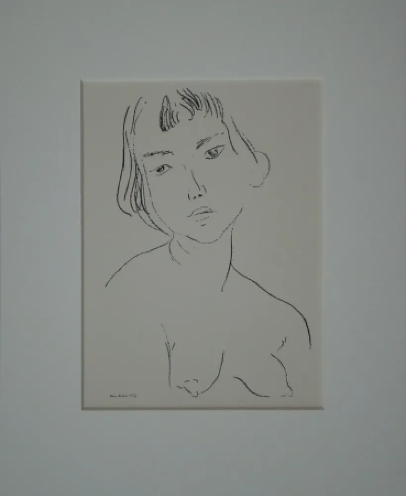 石版画 Matisse - Buste d'une femme