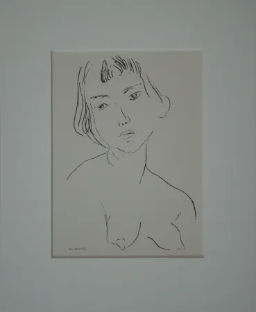 石版画 Matisse - Buste d'une femme
