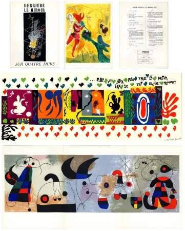 插图书 Matisse - DERRIÈRE LE MIROIR N° 36/37/38. SUR QUATRE MURS. Lithographies de Matisse, Miró, Chagall, Léger (1951)