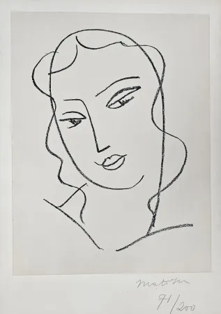 石版画 Matisse - Etude pour la Vierge