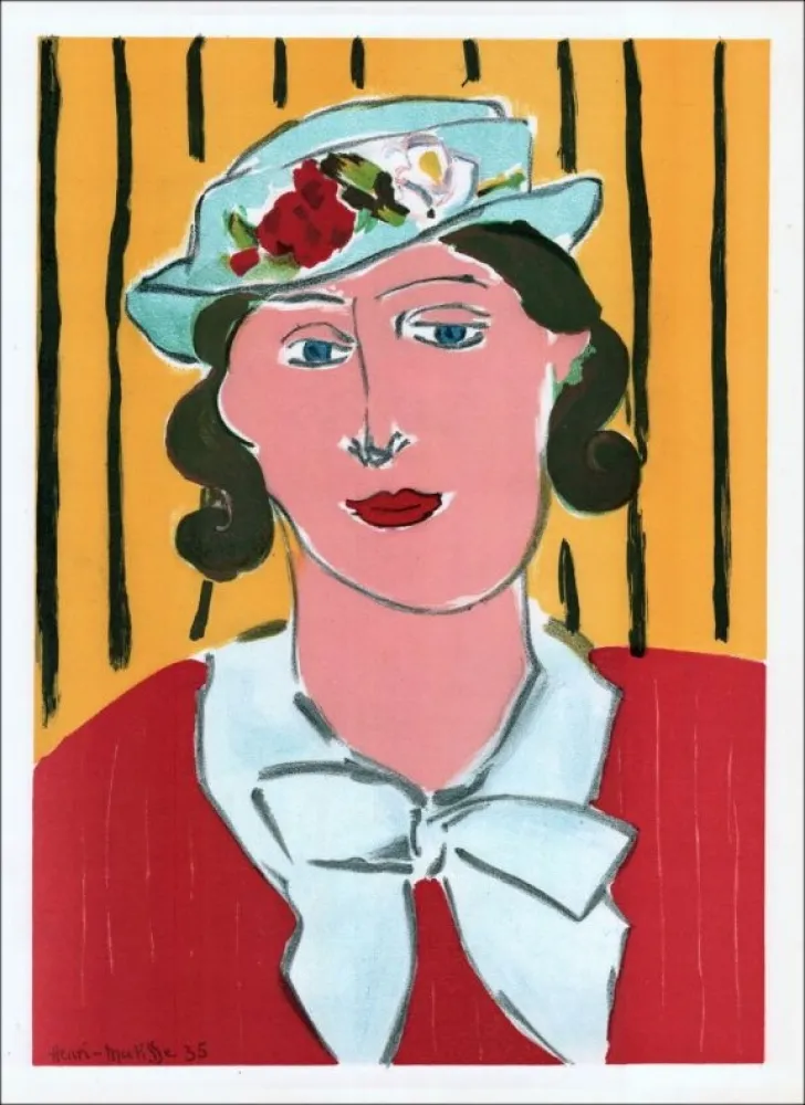 石版画 Matisse - Femme au chapeau