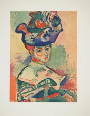石版画 Matisse - Femme au chapeau (Madame Matisse)