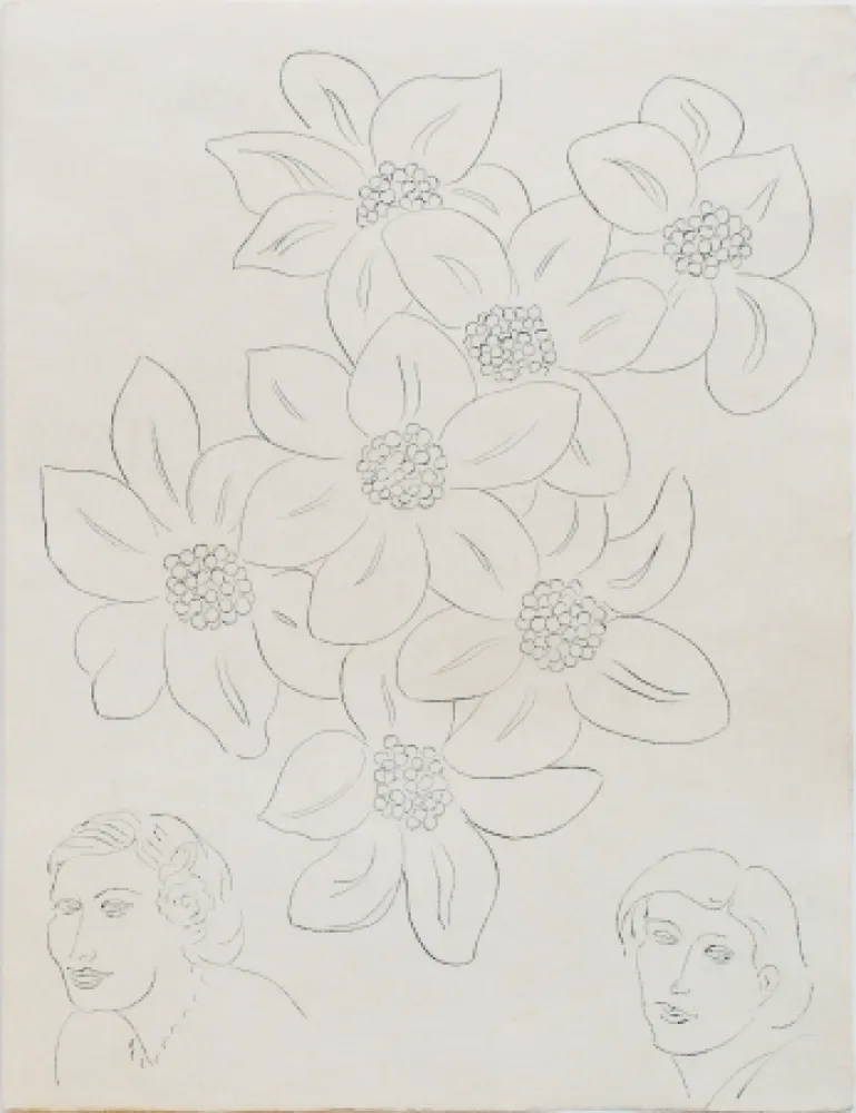 蚀刻版画 Matisse - Fleurs