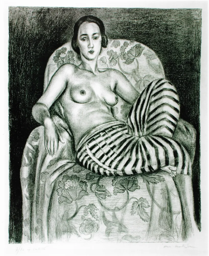 石版画 Matisse - Grande odalisque à la culotte bayadère