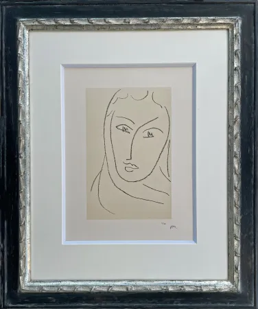 石版画 Matisse - Jeune Femme au Foulard